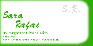 sara rafai business card