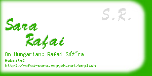 sara rafai business card
